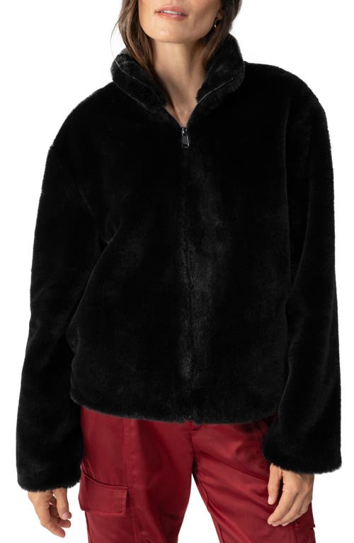 Shop Sanctuary Lux Faux Fur Jacket In Black