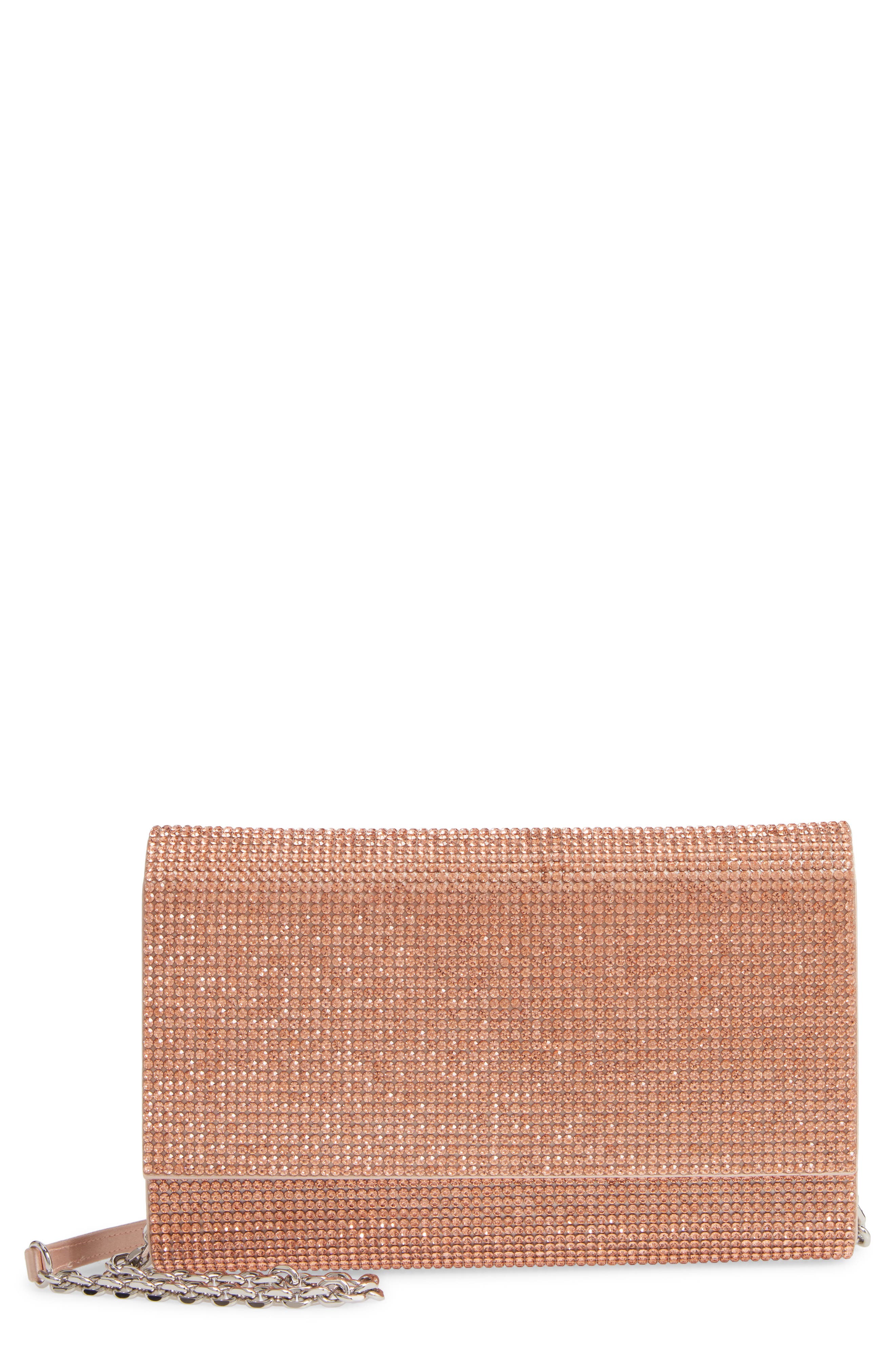 rose gold beaded clutch