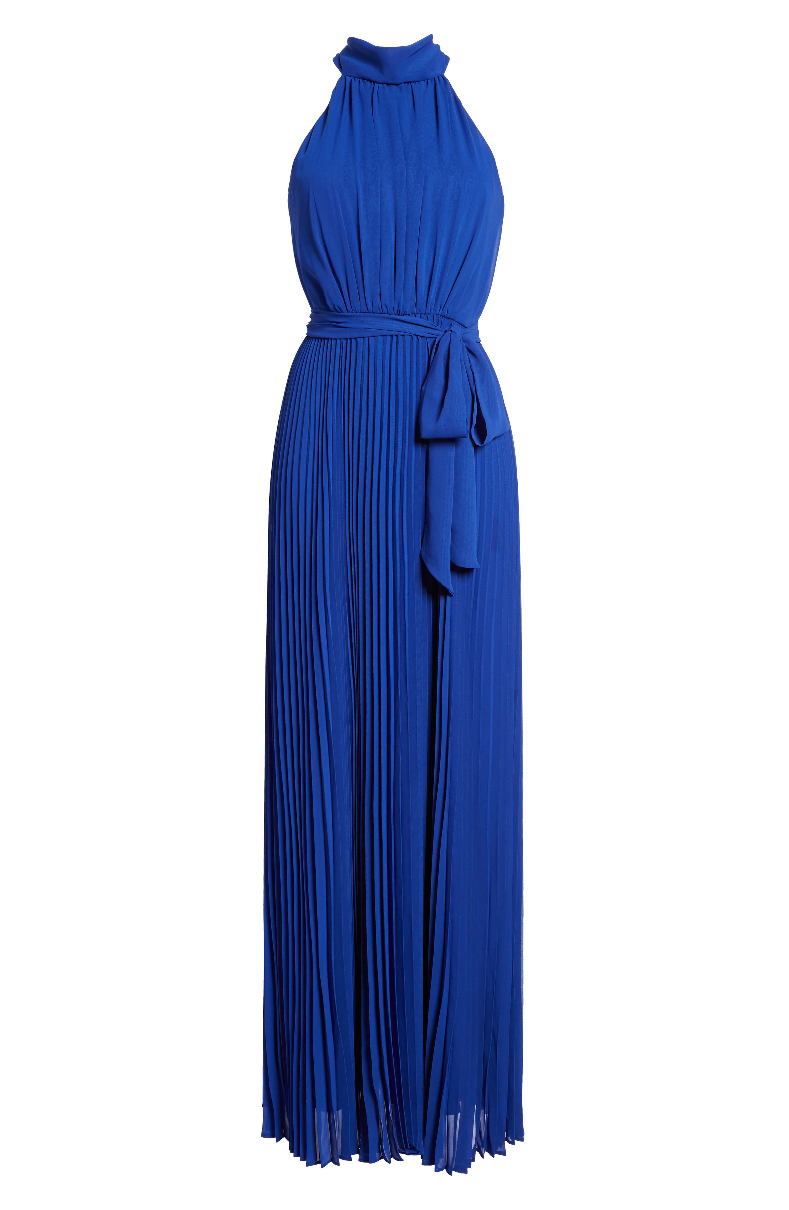 eliza j pleated chiffon maxi dress