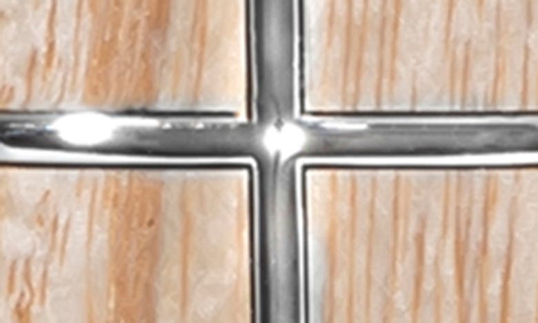 ED HARDY WOOD METAL CROSS PENDANT NECKLACE