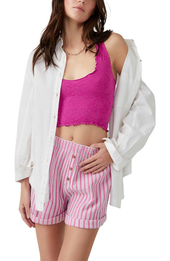 Shop Free People Intimately Fp Here For You Racerback Crop Tank In Dahlia Mauve