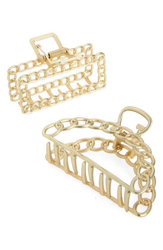 Tasha Assorted 2-pack Jaw Clips In Gold