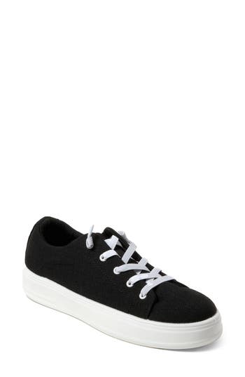 Dearfoams Mabel Woven Slip-on Sneaker In Black