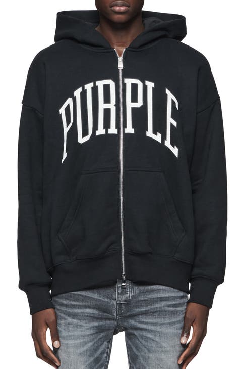 Purple Brand French Terry Pullover Hoodie - DANDELION BLACK