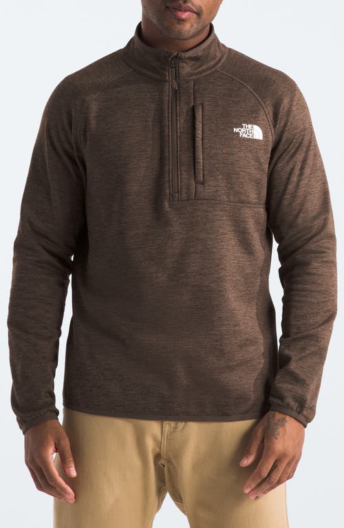 Shop The North Face Canyonlands Quarter Zip Pullover In Smokey Brown Heather
