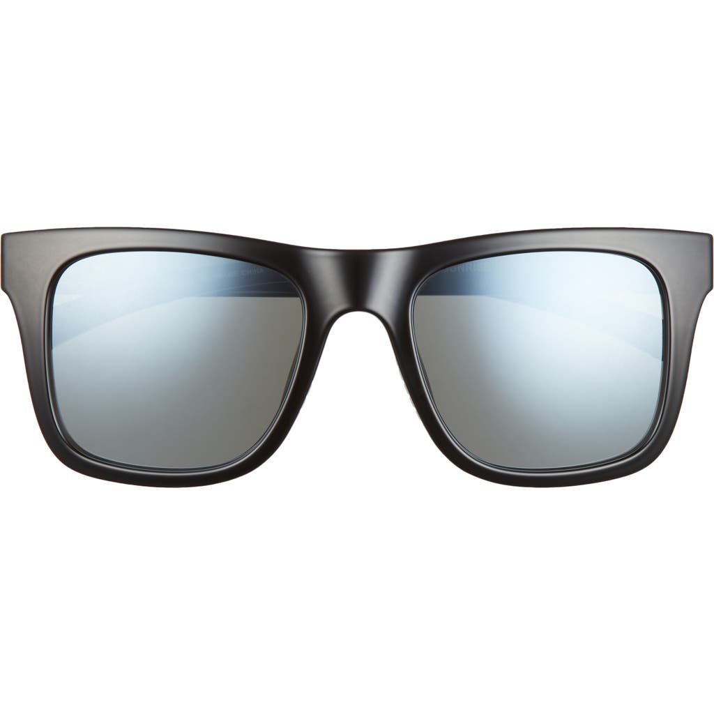 Shop Hurley Sunrise 53mm Polarized Square Sunglasses In Shiny Black/smoke Base