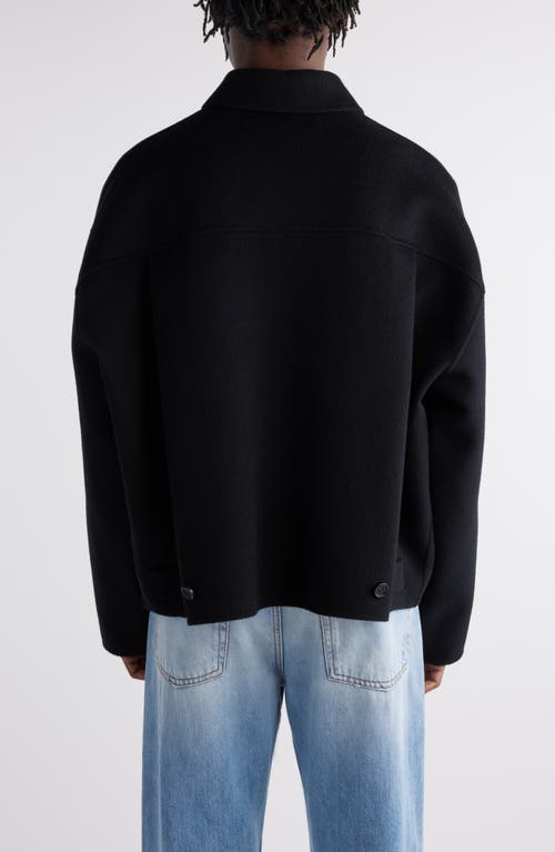 Shop Acne Studios Relaxed Fit Double Face Wool Jacket In Black