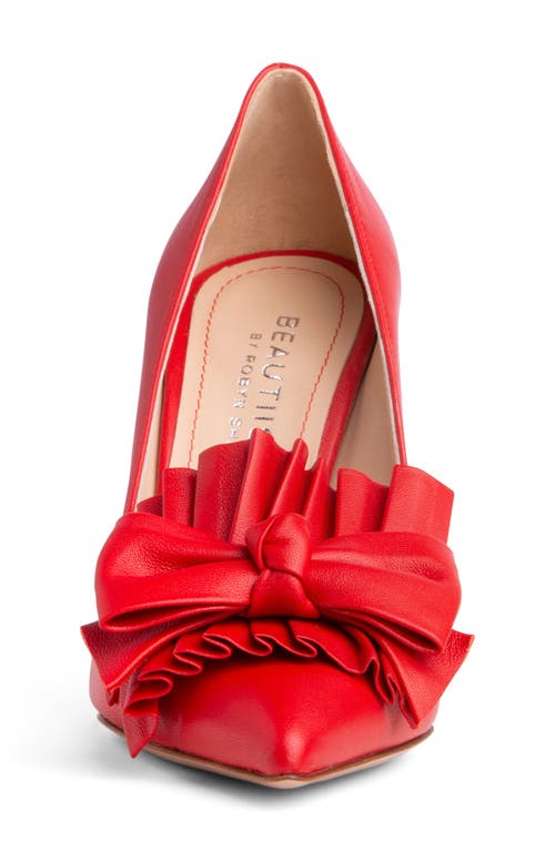 Shop Beautiisoles Olga Pointed Toe Pump In Red