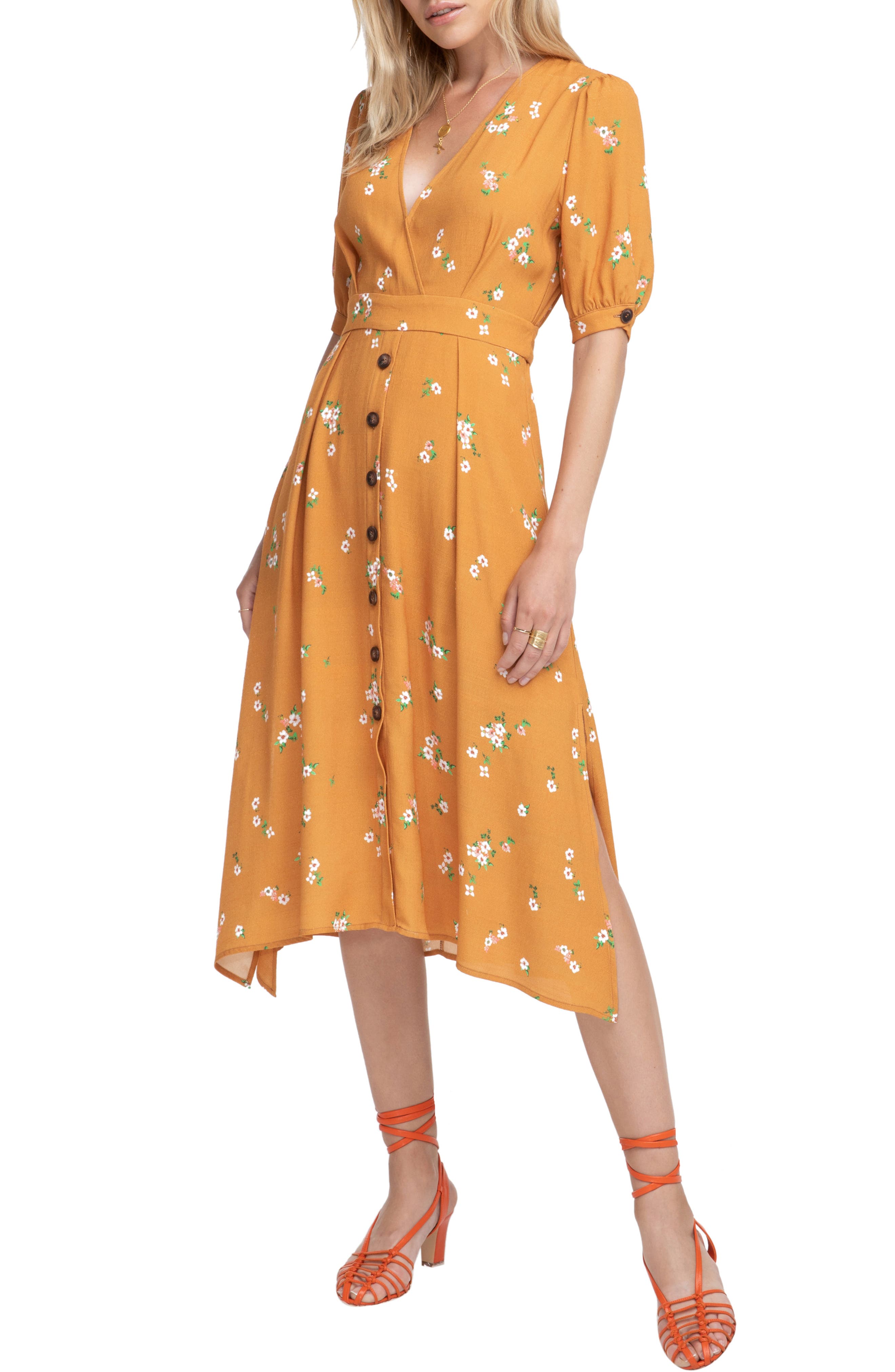Astr The Label Oakley Prairie Dress, Orange
