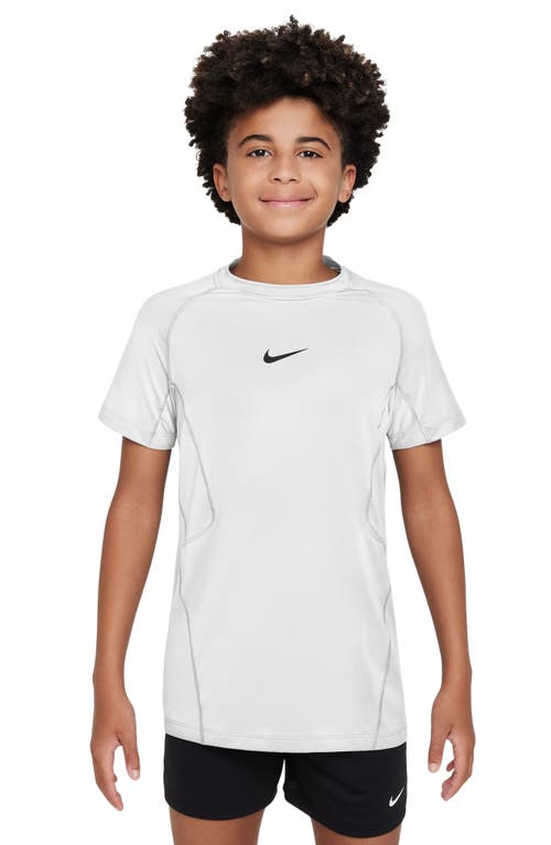 Shop Nike Kids's Dri-fit Pro T-shirt In White/black