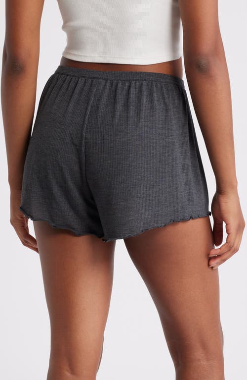 Shop Open Edit Semisheer Rib Boxers In Grey Dark Heather