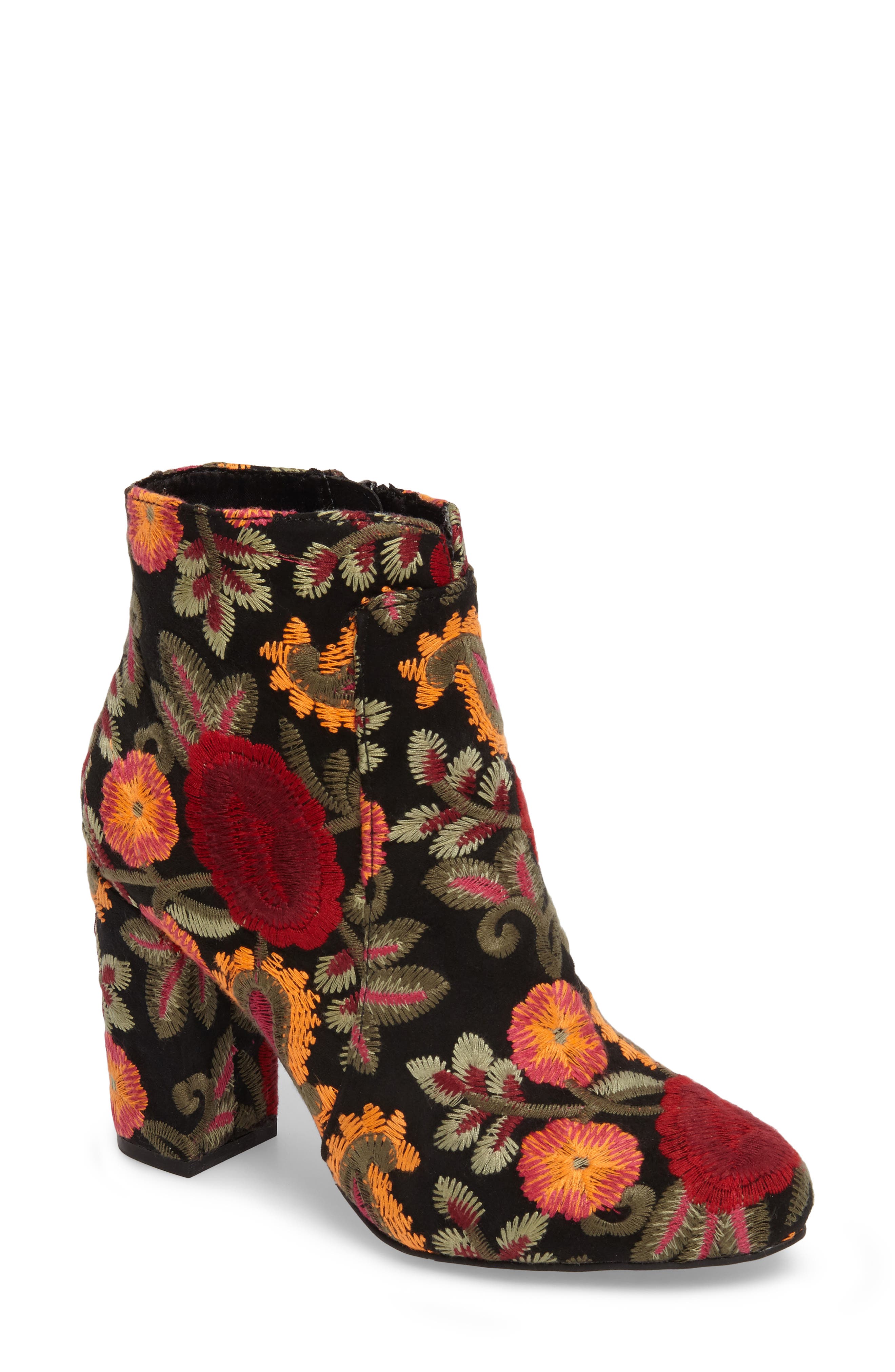 mia rosebud embroidered bootie