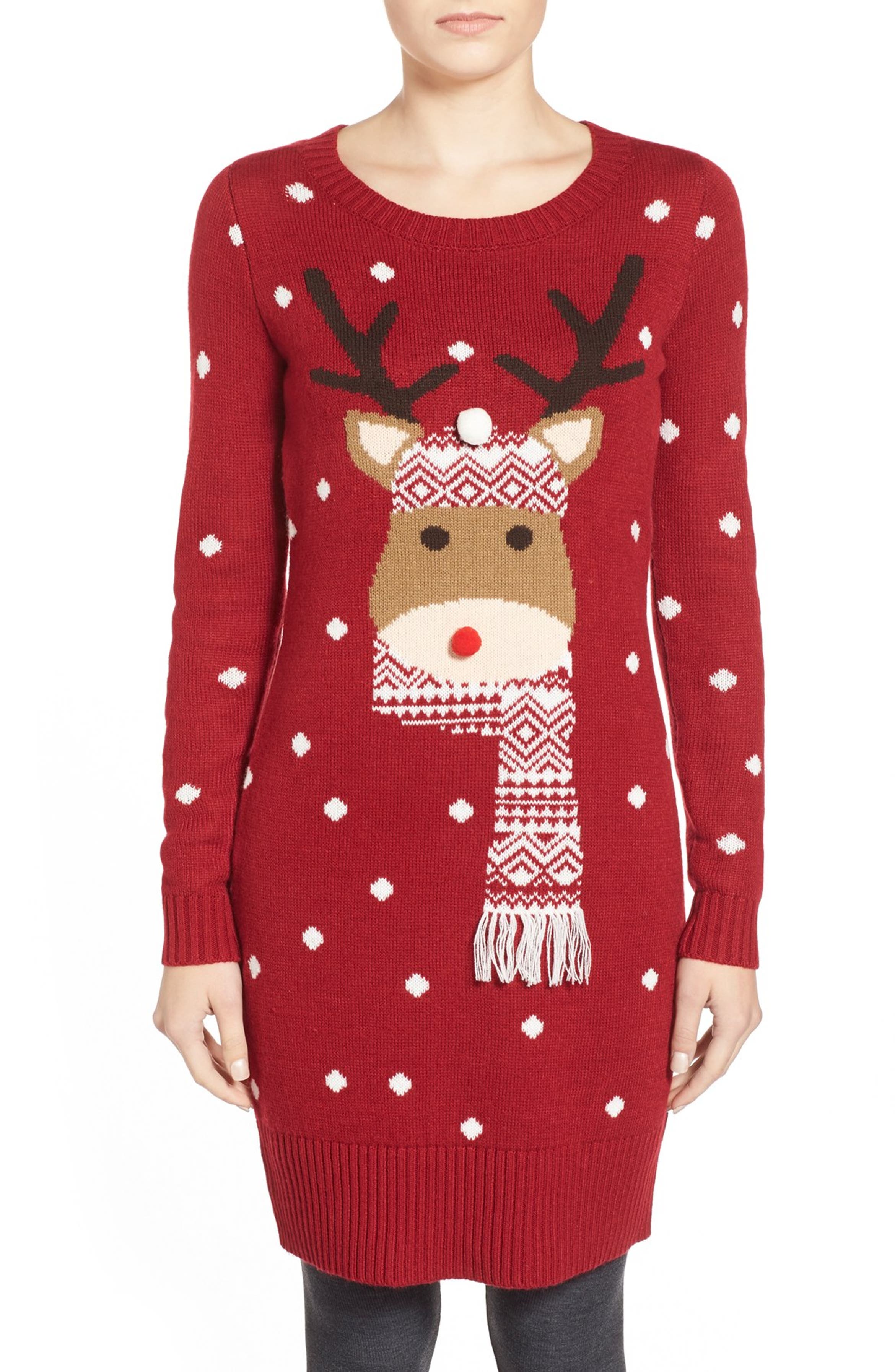 Love By Design Reindeer Fair Isle Tunic Sweater | Nordstrom