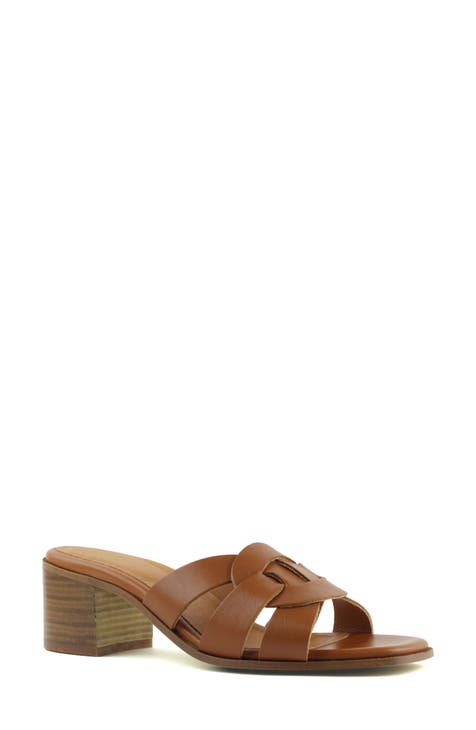 Aria Block Heel Slide Sandal (Women)