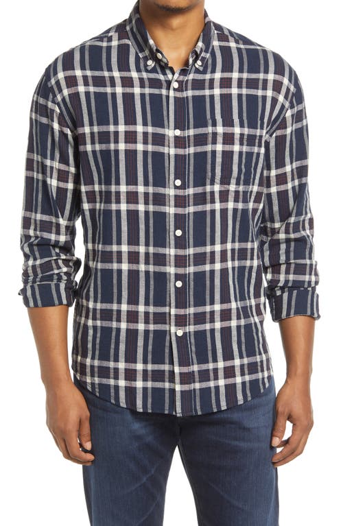 Rails Felix Plaid Cotton Button-Up Shirt Midnight Mahogany at Nordstrom,