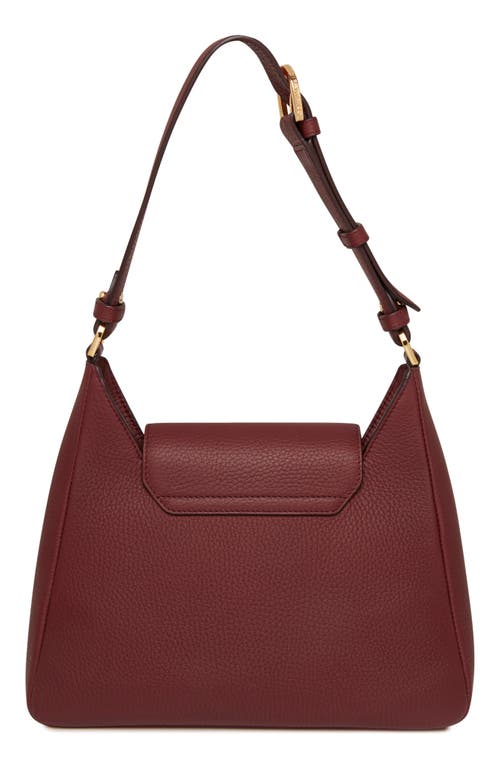 Shop Strathberry Multrees Leather Hobo In Oxblood