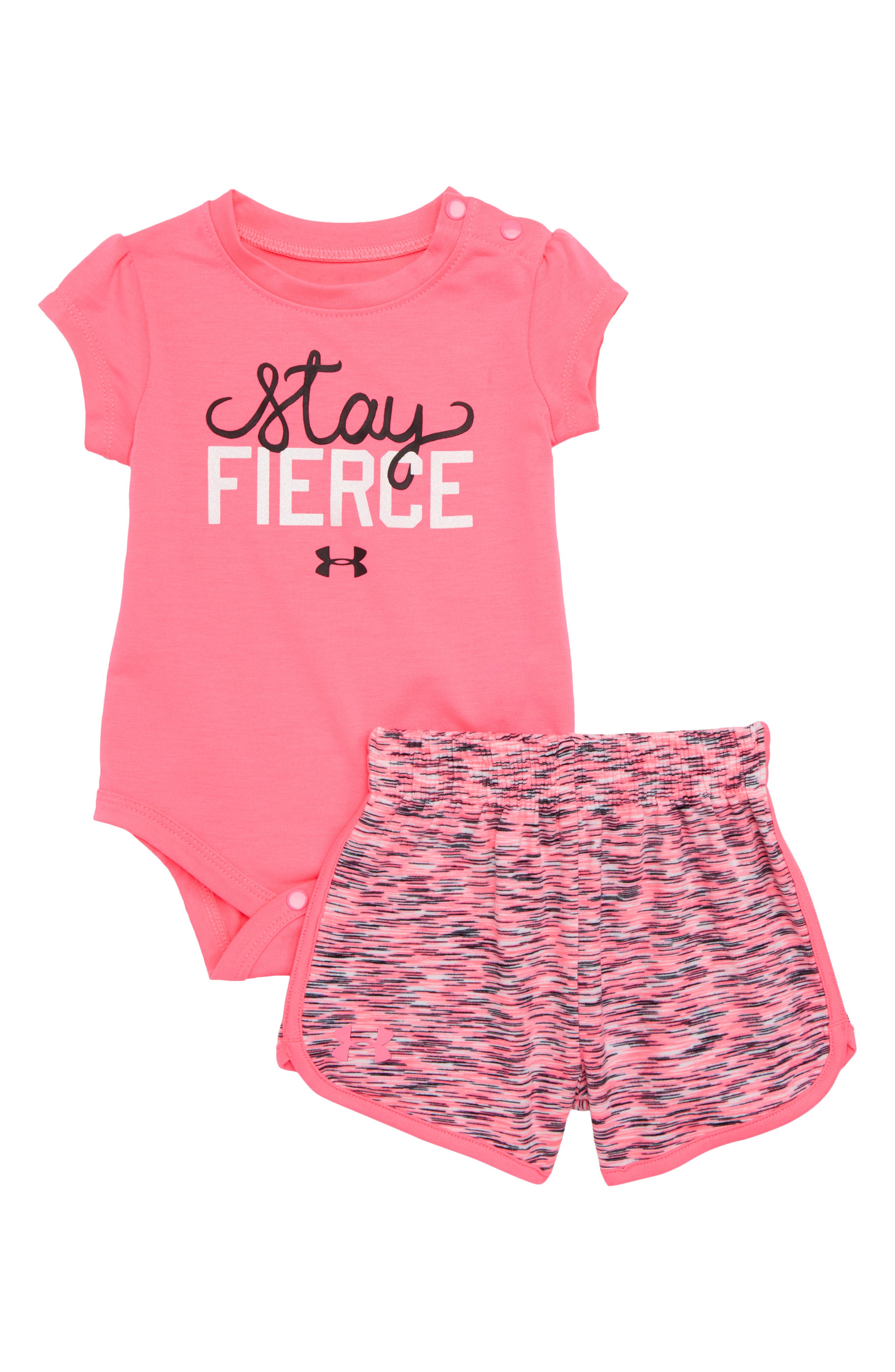 Under Armour Stay Fierce Bodysuit & Shorts Set (Baby Girls) Nordstrom