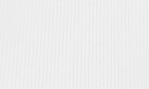 Favorite Daughter Long Sleeve Mock Neck Rib Top In White