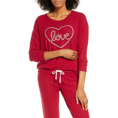 Pj Salvage Pajama Top, Red
