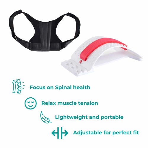 Pursonic Back Health Essentials Kit Multi-level Stretch & Posture Perfection. In Multicolor