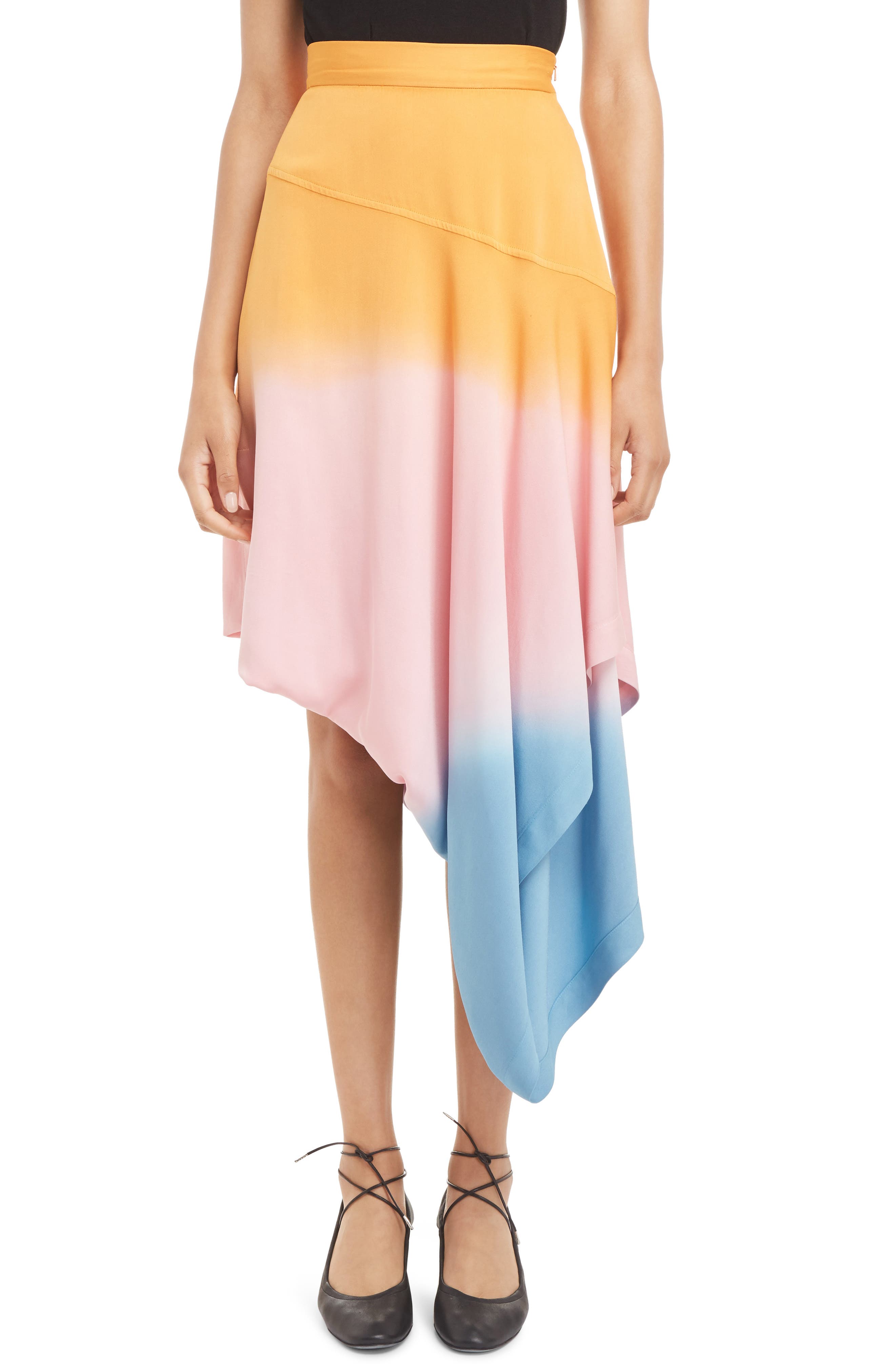 J.W.ANDERSON Dégradé Asymmetrical Hem Skirt Nordstrom