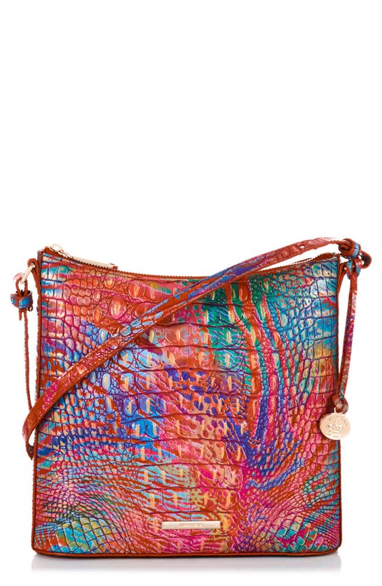 Brahmin Katie Croc Embossed Leather Crossbody Bag In Rainbow Fish