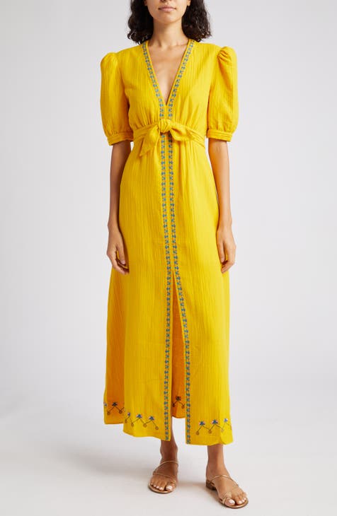 Saloni dress sale yellow