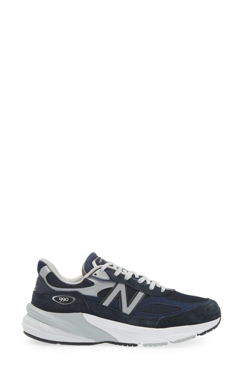 New Balance 990v6 Core Running Shoe In Navy/navy