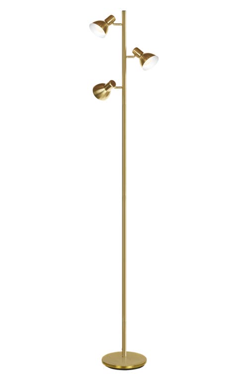 Brightech Ethan 65 in. Brass LED Tree Floor Lamp with Adjustable Shades