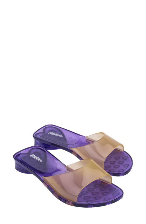 Melissa The Real Jelly Kim Sandal In Purple/yellow