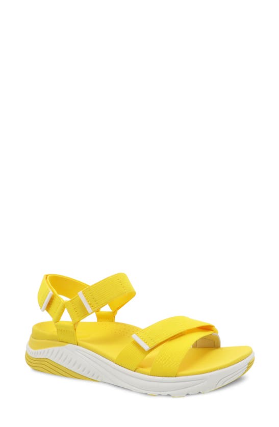 Dansko Racquel Ankle Strap Sport Sandal In Yellow Webbing