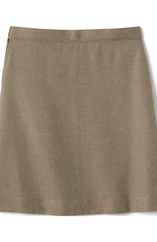 LANDS' END LANDS' END SCHOOL UNIFORM GIRLS SOLID A-LINE SKIRT BELOW THE KNEE