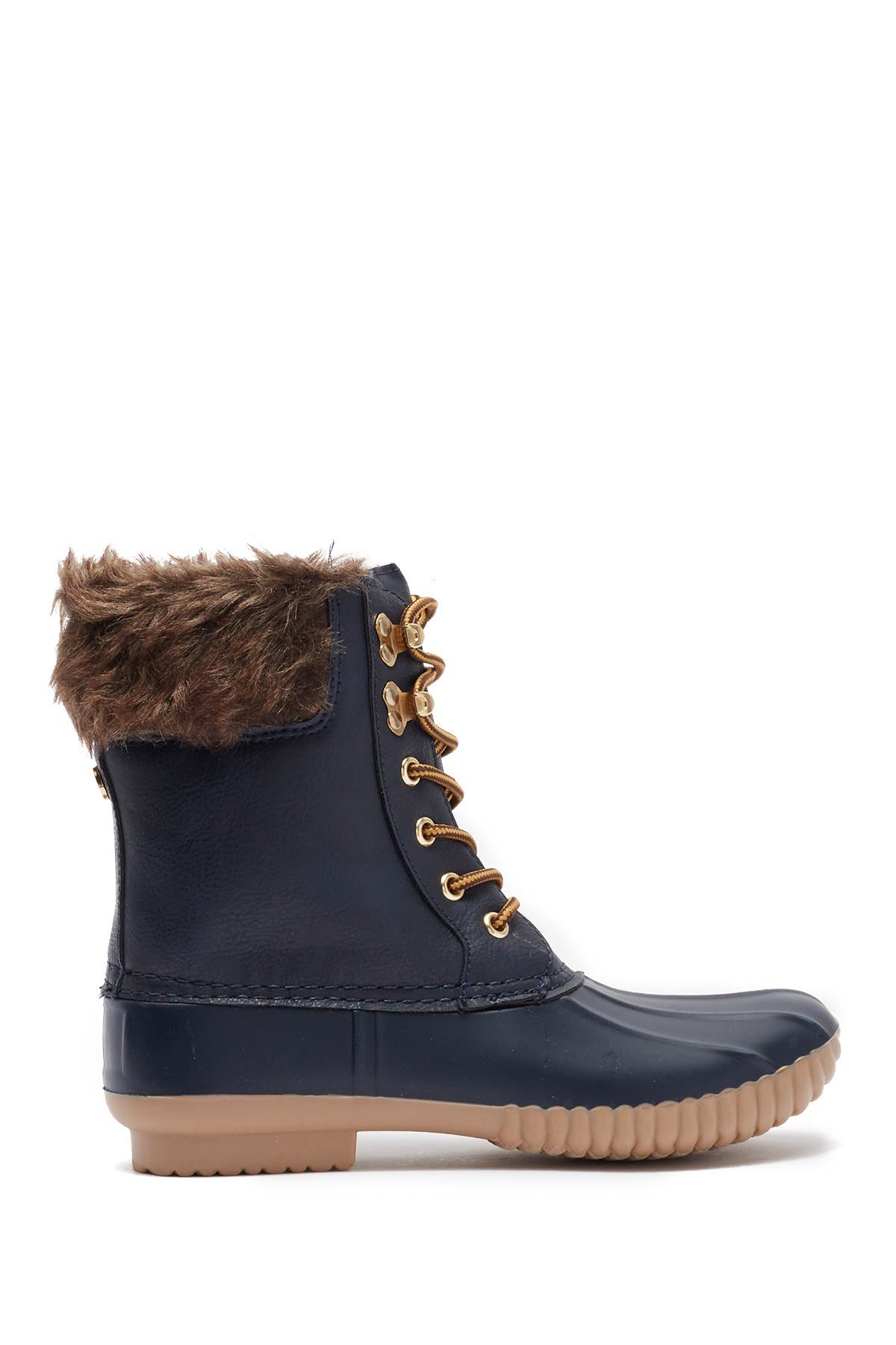 duck boots with fur trim