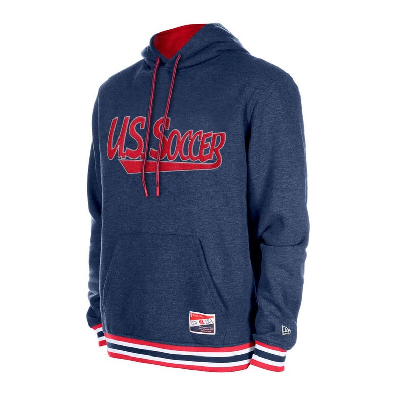 Shop 5th And Ocean By New Era 5th & Ocean By New Era Navy Usmnt Throwback Fleece Pullover Hoodie