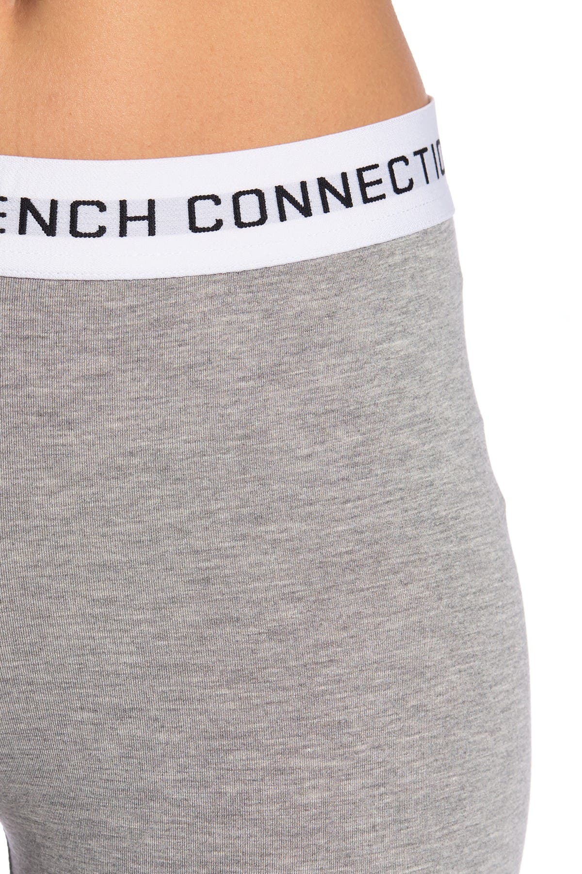 French Connection Heather Logo Trim T-shirt & Pants Pajama 2-piece Set In Open Grey