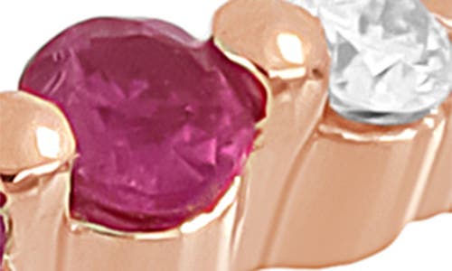 Bony Levy El Mar Ruby & Diamond Earrings In 18k Rose Gold
