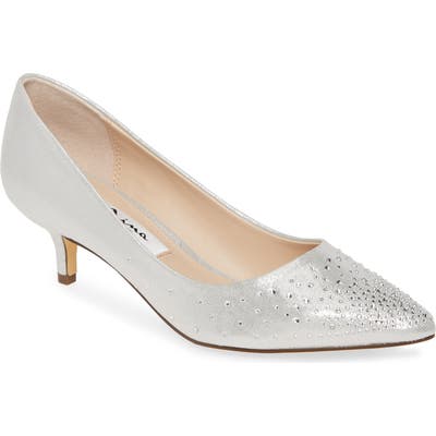 Nina Sawyer Crystal Embellished Pump- Metallic