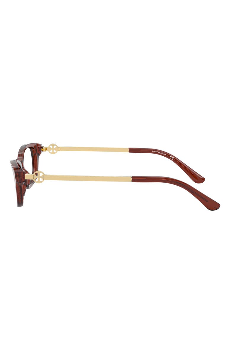 Tory Burch 52mm Square Optical Glasses, Alternate, color, 