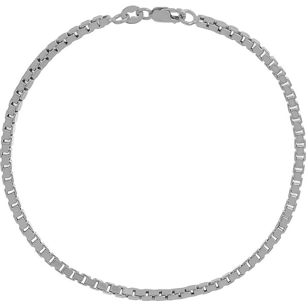 Bony Levy 14k Gold Box Chain Bracelet In 14k White Gold