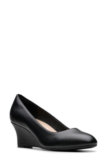Clarks Olivette Pearl In Black Leather