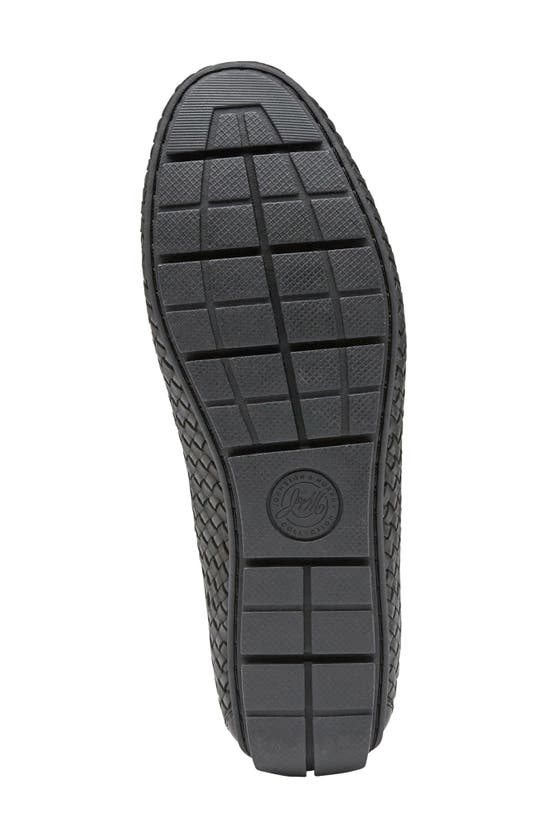 Johnston & Murphy Collection Baldwin Woven Moc Toe Driving Shoe In Black Sheepskin