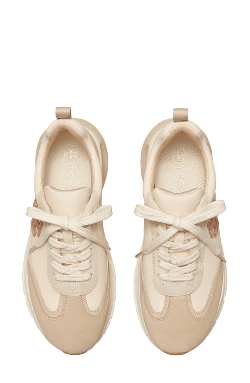 Shop Tory Burch Good Luck Sneaker In French Pearl/biscotti