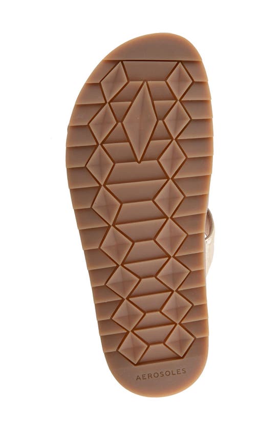 Shop Aerosoles Lee Grip Sole Sandal In Rose Gold Leather