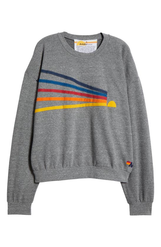 Shop Aviator Nation Daydream Appliqué Graphic Sweatshirt In Heather Grey