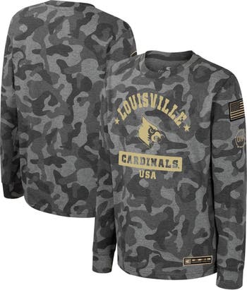 COLOSSEUM Youth Colosseum Red Louisville Cardinals OHT Military  Appreciation Cyclone Digital Camo Pullover Hoodie