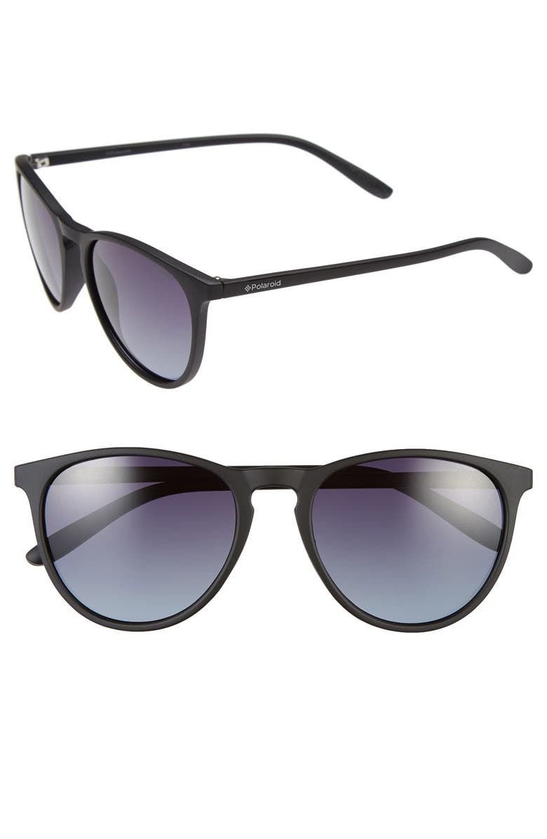 POLAROID Eyewear 54mm Polarized Sunglasses, Main, color, BLACK/ GRADIENT/ POLARIZED