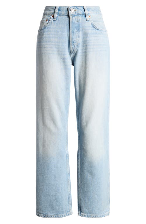 Shop Re/done Easy High Waist Ankle Straight Leg Jeans In Faded Artisan