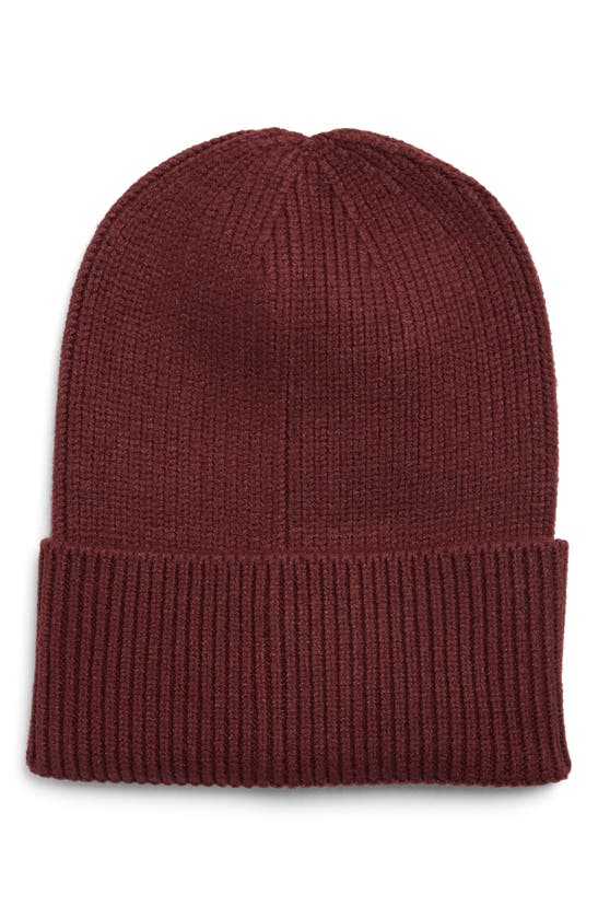 Melrose And Market Everyday Ribbed Beanie In Burgundy Brick