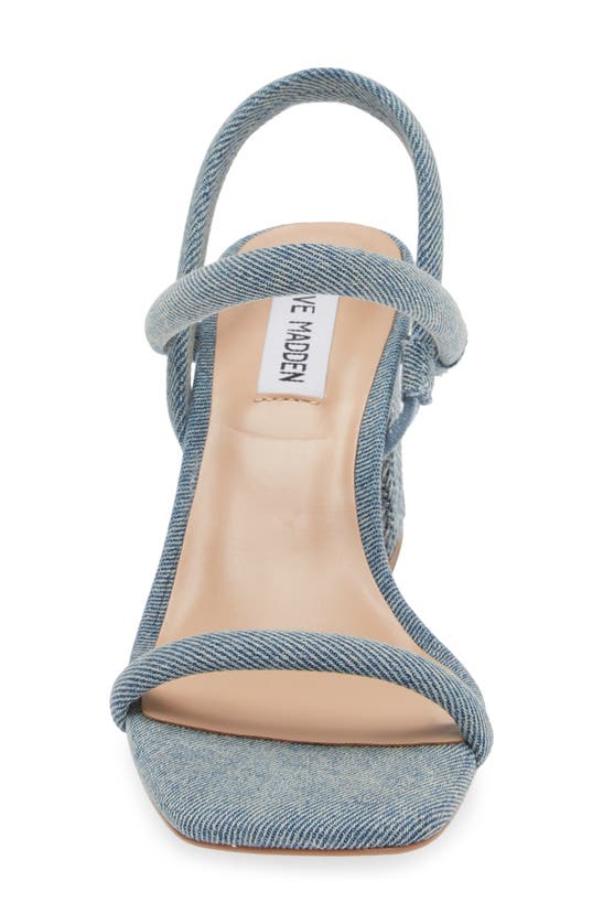 Shop Steve Madden Carah Block Heel Sandal In Denim Fabric
