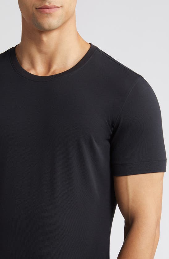 Mizzen + Main Knox Solid Black Performance T-shirt In Black